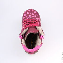 352116-34 Ботинки для девочки бордовый фото №4