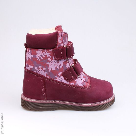 352117-41 Сапожки для девочки бордовый фото №2