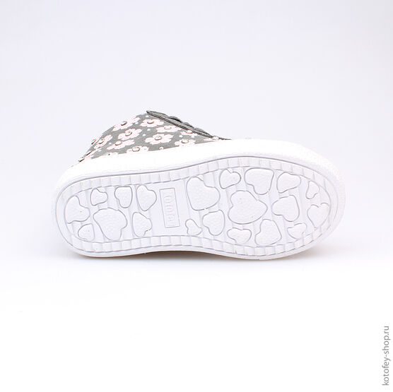 352118-31 Ботинки для девочки сер-роз фото №3