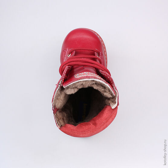 352120-51 Сапожки для девочки бордовый фото №4