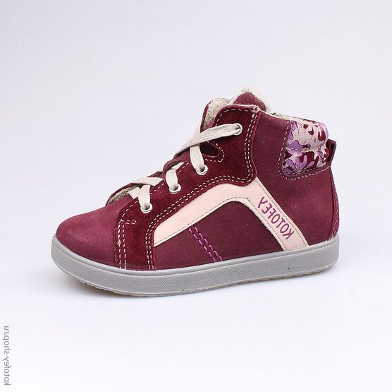 352128-33 Ботинки для девочки бордовый