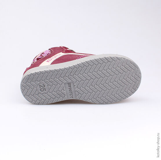 352128-33 Ботинки для девочки бордовый фото №3