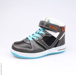 354009-32 Ботинки для мальчики сер-чер-гол