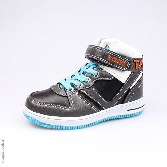 354009-32 Ботинки для мальчики сер-чер-гол