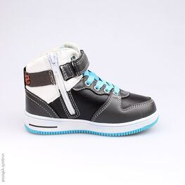 354009-32 Ботинки для мальчики сер-чер-гол фото №2