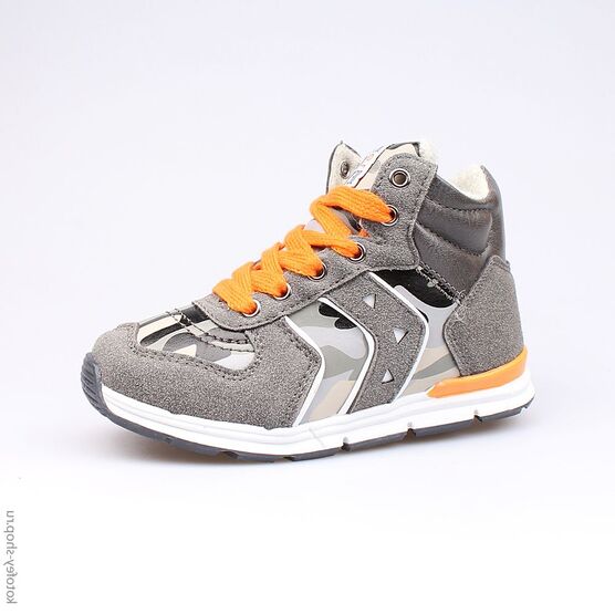 354010-32 Ботинки для мальчики сер-ора