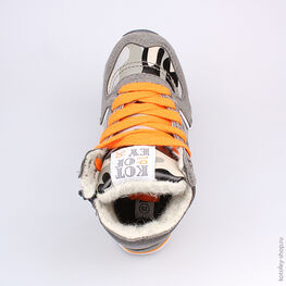 354010-32 Ботинки для мальчики сер-ора фото №4