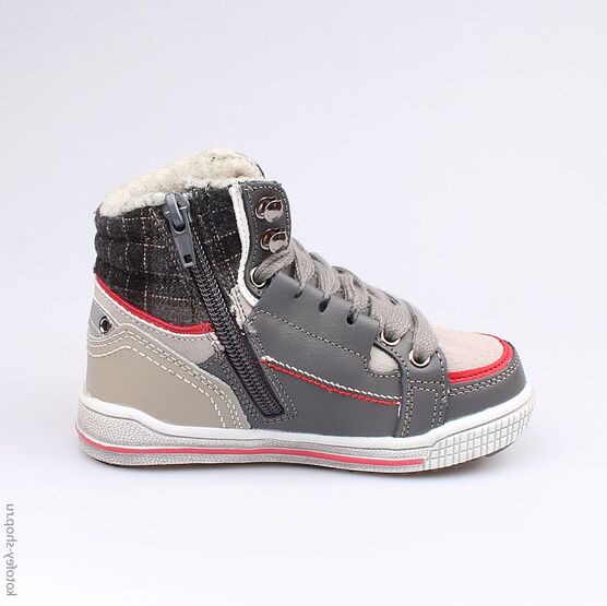 354012-31 Ботинки для мальчики серый-черный фото №2