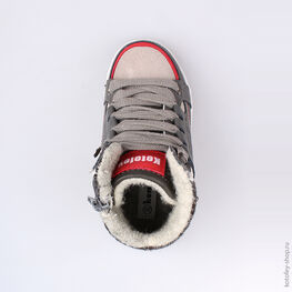 354012-31 Ботинки для мальчики серый-черный фото №4