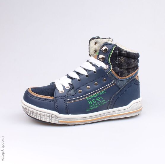 354012-32 Ботинки для мальчики син-кор