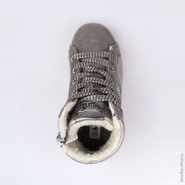 354015-31 Ботинки для девочки серый фото №4