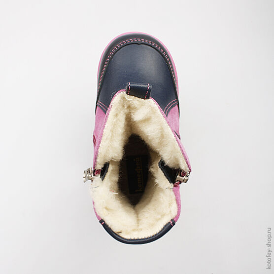 362057-42 Сапожки для девочки син-роз фото №4