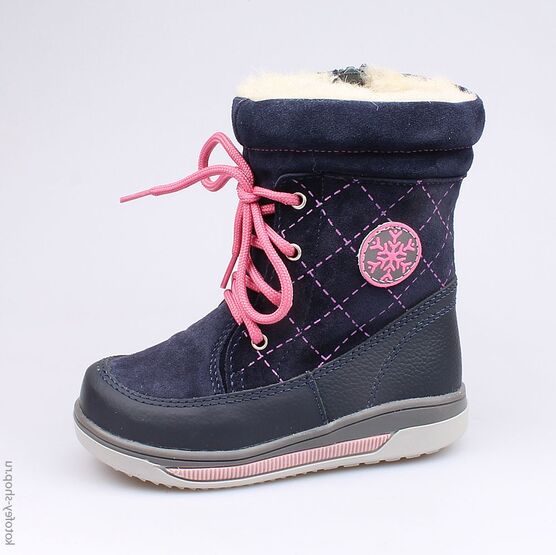 362068-41 Сапожки для девочки син-роз