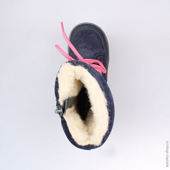 362068-41 Сапожки для девочки син-роз фото №4