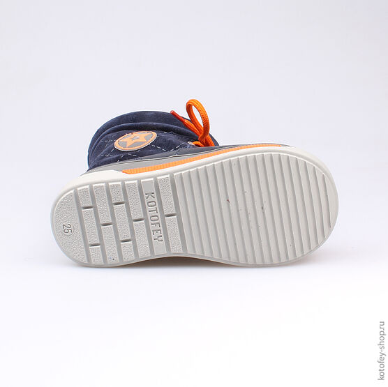 362068-42 Сапожки для мальчики син-ора фото №3