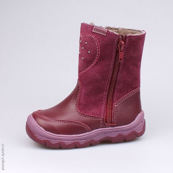 362072-51 Сапожки для девочки бордовый