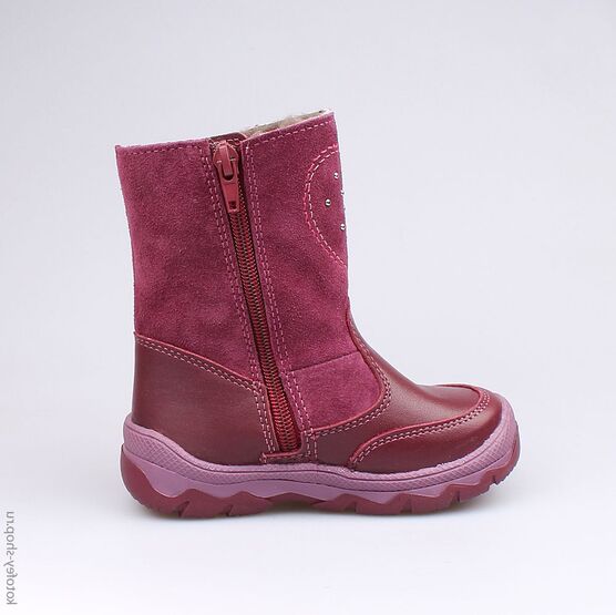 362072-51 Сапожки для девочки бордовый фото №2