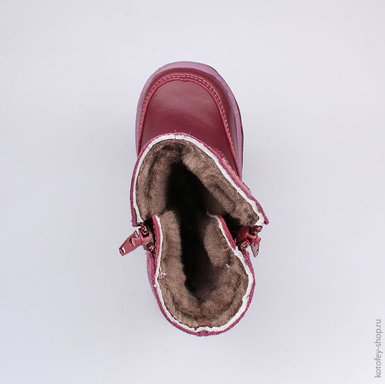 362072-51 Сапожки для девочки бордовый фото №4