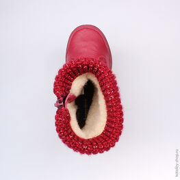 362073-41 Сапожки для девочки бордовый фото №4