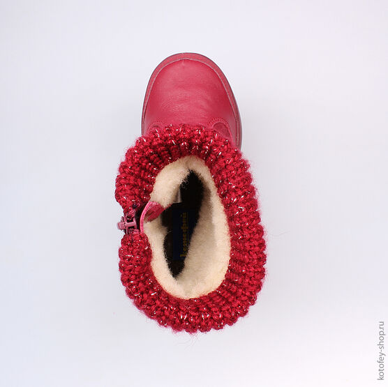 362073-41 Сапожки для девочки бордовый фото №4