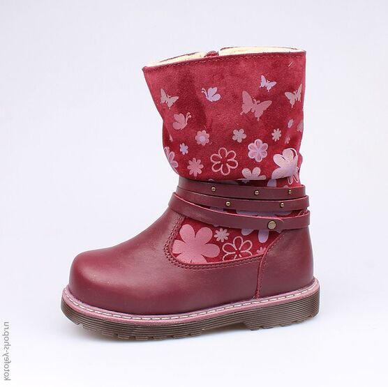362077-41 Сапожки для девочки бордовый