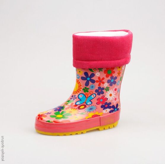 366114-11 Резиновые сапоги для девочки роз-цве