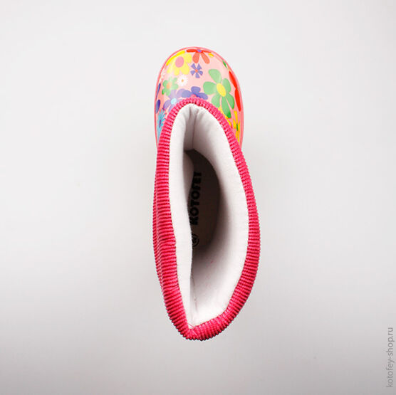 366114-11 Резиновые сапоги для девочки роз-цве фото №4