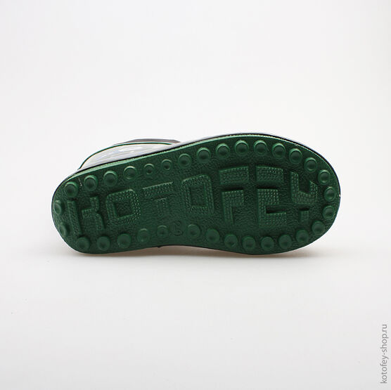 366129-11 Резиновые сапоги для девочки сер-зел фото №3