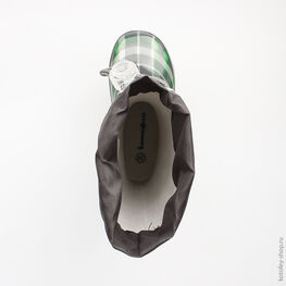 366129-11 Резиновые сапоги для девочки сер-зел фото №4