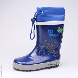 366142-11 Резиновые сапоги для мальчики син-сер
