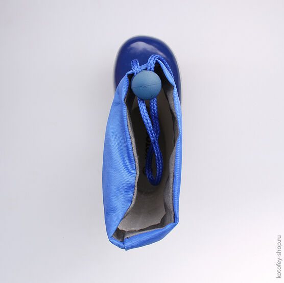 366142-11 Резиновые сапоги для мальчики син-сер фото №4