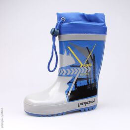 366144-11 Резиновые сапоги для мальчики сер-гол