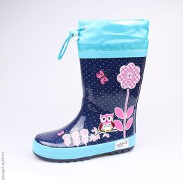 366149-11 Резиновые сапоги для девочки син-бир