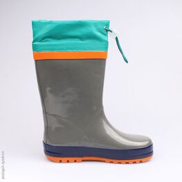 366150-11 Резиновые сапоги для мальчики сер-зел фото №2