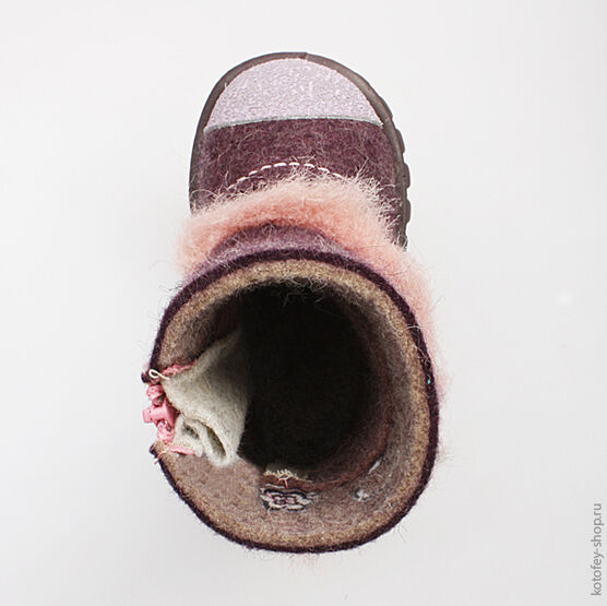 367049-02 Валенки для девочки фиолетовый фото №4