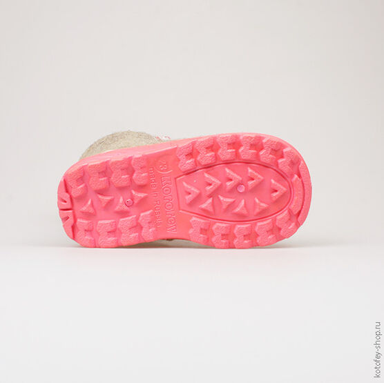 367075-43 Валенки для девочки сер-бел-роз фото №3