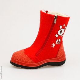 367086-41 Валенки для девочки красный