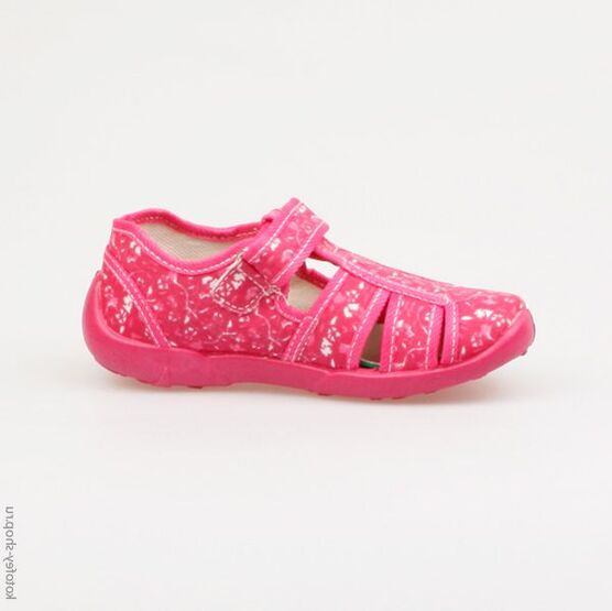 421001-18 Босоножки текстильные для девочки фуксия фото №2