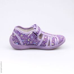 421004-17 Босоножки текстильные для девочки фиолетовый фото №2