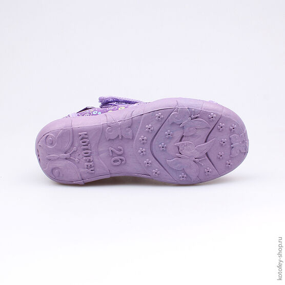 421004-17 Босоножки текстильные для девочки фиолетовый фото №3