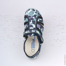 421006-14 Сандалии текстильные для мальчики светло-синий фото №4