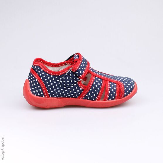 421007-14 Босоножки текстильные для девочки светло-синий фото №2