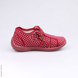 421007-15 Босоножки текстильные для девочки бордовый фото №2