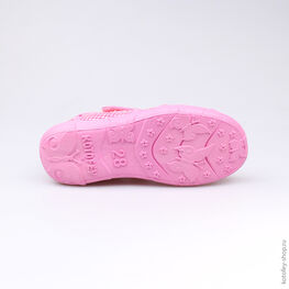 421007-16 Босоножки текстильные для девочки розовый фото №3