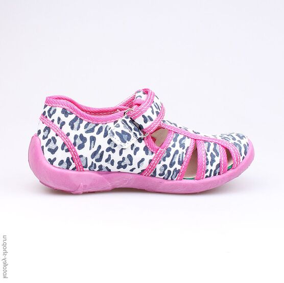 421010-11 Босоножки текстильные для девочки син-фук фото №2