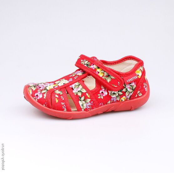 421011-11 Сандалии текстильные для мальчики красный