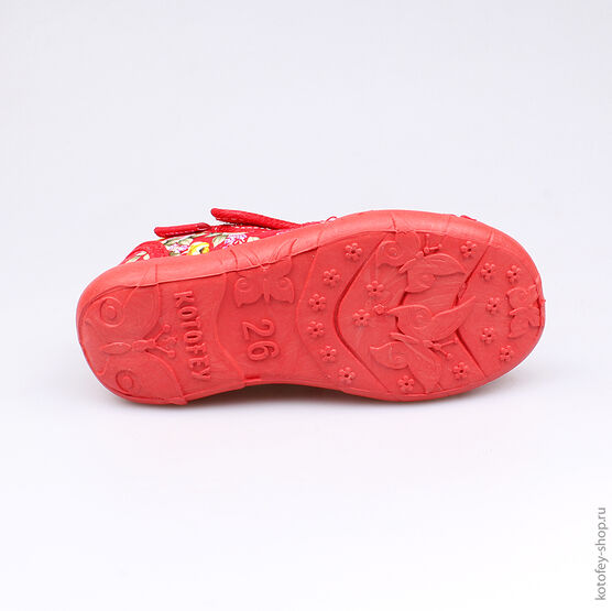 421011-11 Сандалии текстильные для мальчики красный фото №3