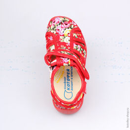 421011-11 Сандалии текстильные для мальчики красный фото №4