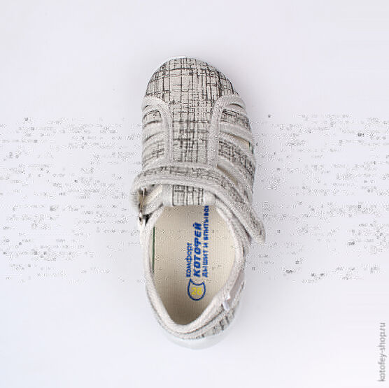 421013-13 Сандалии текстильные для мальчики серый фото №4