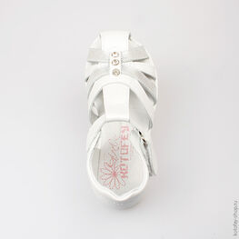 422049-21 Босоножки для девочки белый фото №4
